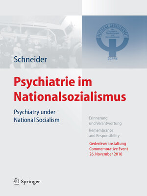 cover image of Psychiatrie im Nationalsozialismus